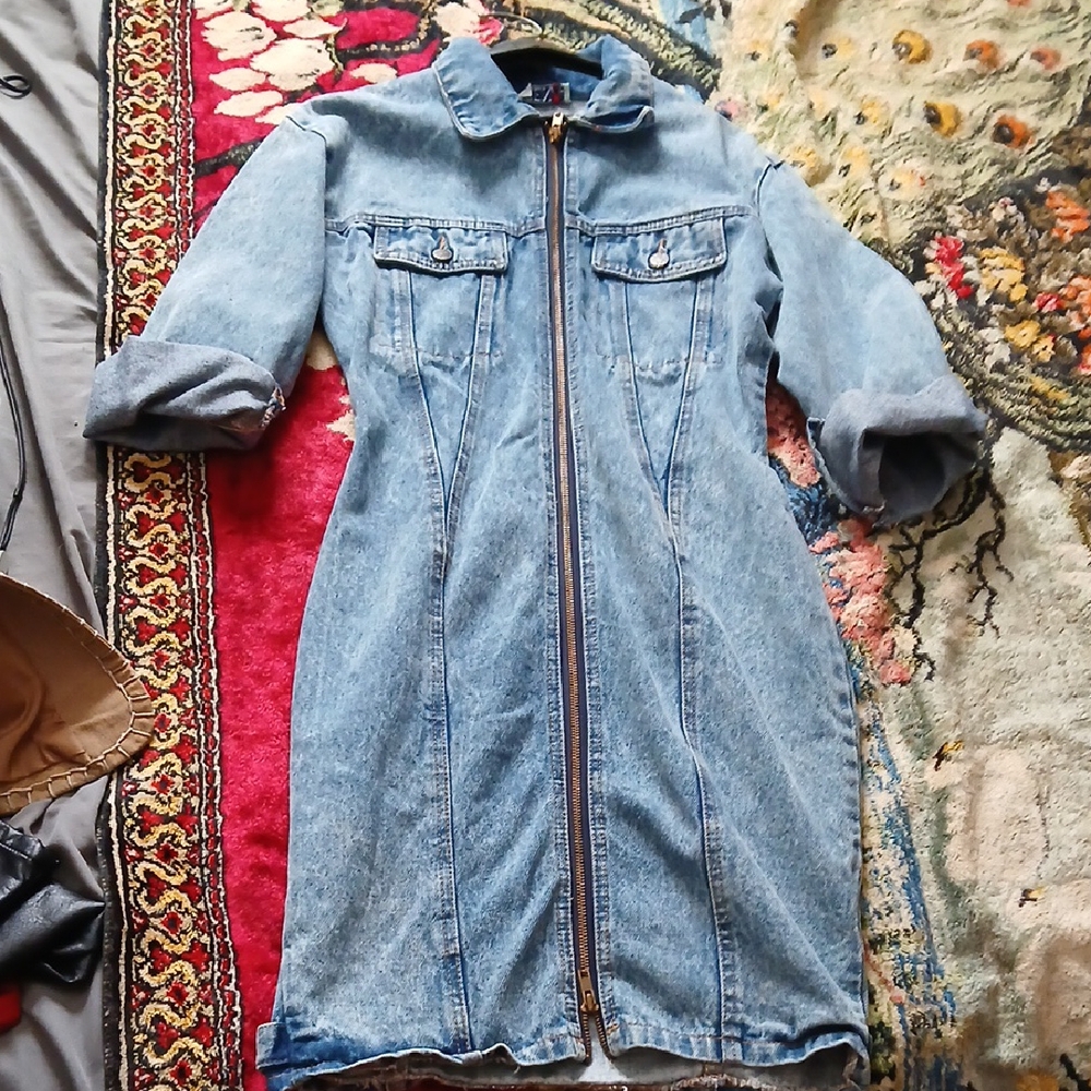 Zena‎ Blue Denim Dress, Midi. Sz.small